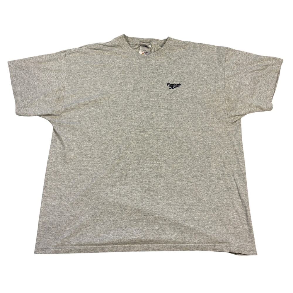 vintage y2k 2000s Reebok logo gray Tshirt XXL sportswear athleticwear retro